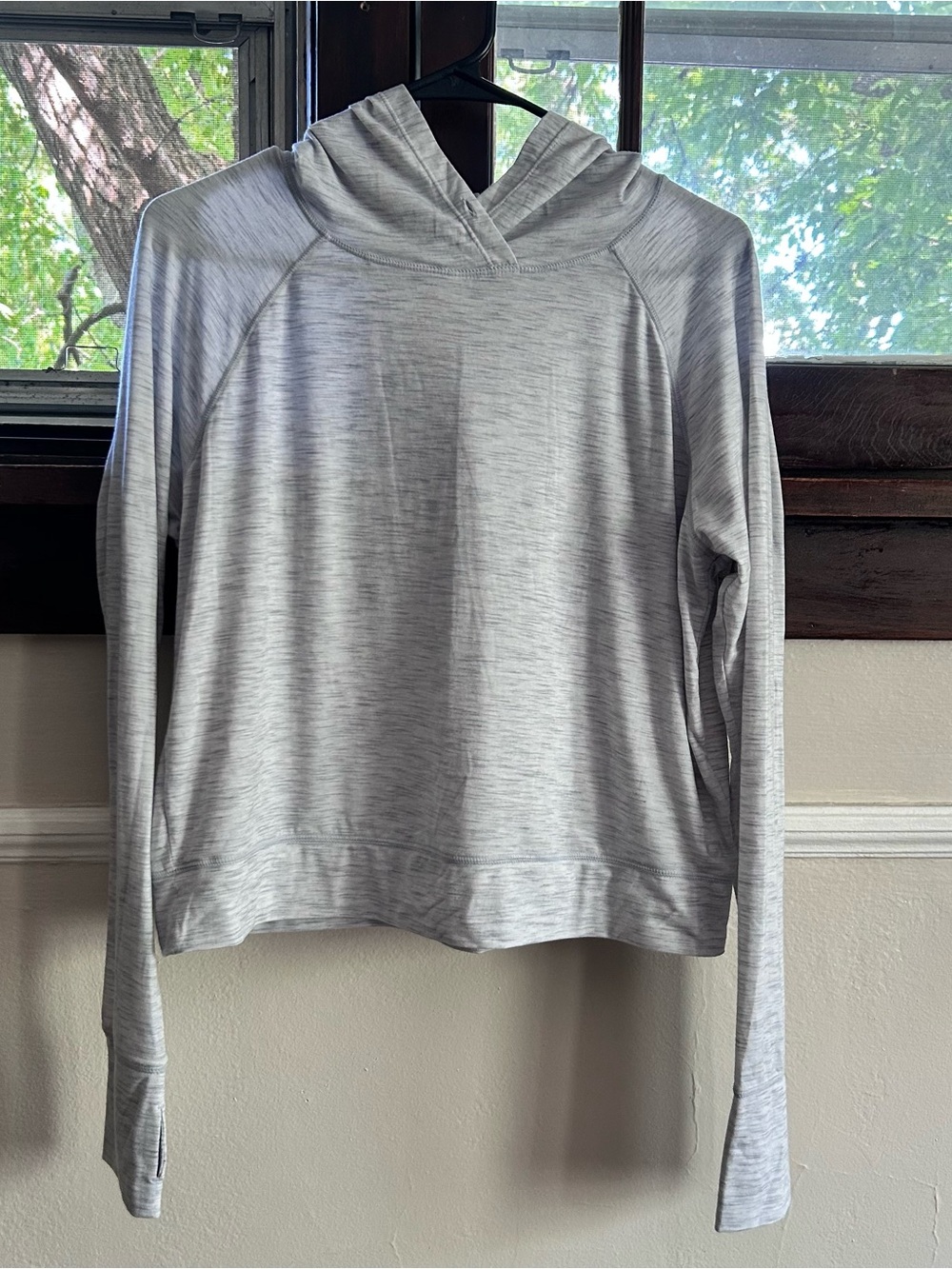 GAP Light Heather Gray Hooded Top